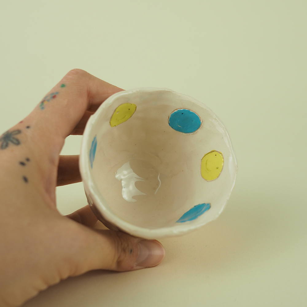 a cup of smileys